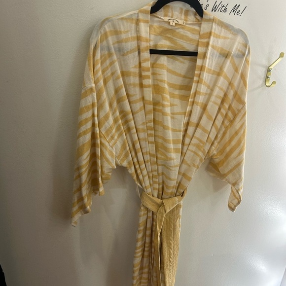 Umbre & Ochre yellow zebra striped robe size S - Picture 5 of 6